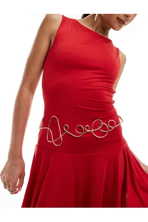 ASOS Cinturón de cadena con diseño abstracto de garabatos de