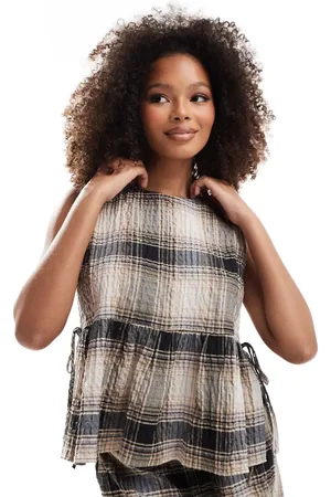 ASOS Top amplio a con detalle de lazadas a los lados de (parte de un conjunto)-Multicolor