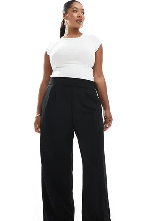ONLY Pantalones negros de pernera ancha de