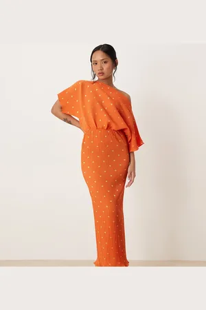 Never Fully Dressed Vestido largo metalizado plisado Tilly de Petite