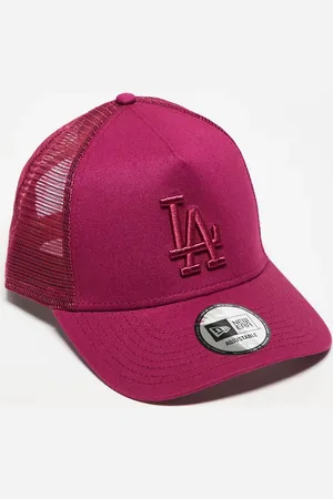 New Era Gorra de camionero roja básica con logo de los LA Dodgers de