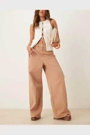 MANGO Vaqueros color óxido de pernera recta holgada Mila de -Naranja