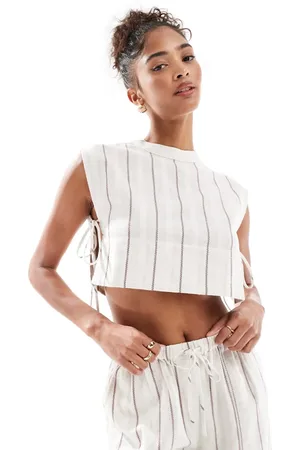 Native Youth Top a rayas con cuello subido de (parte de un conjunto)