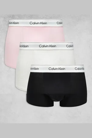 Calvin Klein Pack de 3 calzoncillos de color negro, blanco y rosa reforzados de algodón elástico Icon Cotton Stretch de