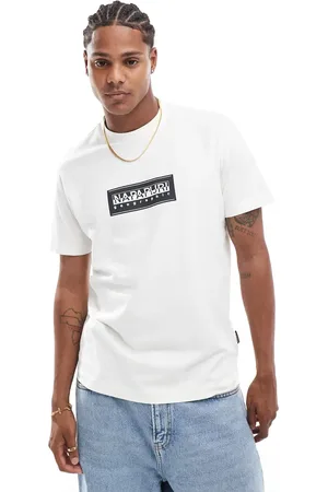 Napapijri Camiseta blanco hueso con logo Suze de