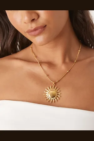 ASOS Collar con colgante de sol de acero inoxidable resistente al agua de