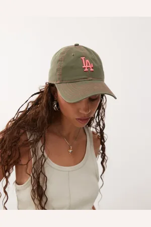 New Era Gorra caqui con pespuntes en contraste y logo de los LA Dodgers 9Twenty de