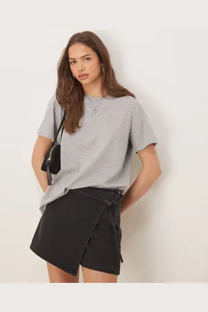ASOS Camiseta gris jaspeado con cuello redondo Ultimate de