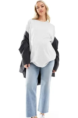 ASOS Vaqueros capri de pernera recta de ASOS DESIGN Maternity