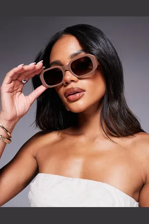 Quay Australia Gafas de sol moca rectangulares Hyped Up de Quay