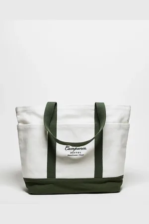 Abercrombie & Fitch Bolso tote con detalle estampado y correas en contraste de -Neutro