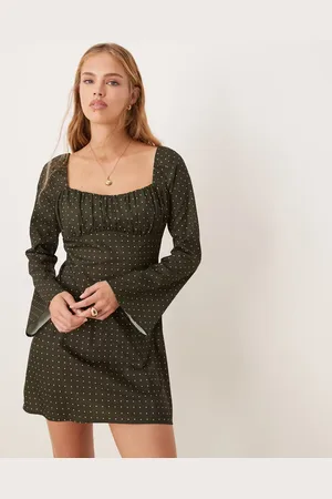Kiss The Sky Vestido corto con estampado de lunares de