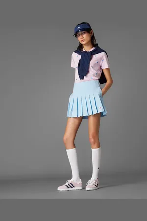 adidas Falda pantalón de golf azul plisada de adidas Originals