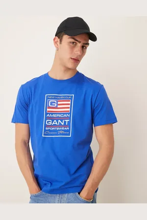 GANT Camiseta con logo de bandera estadounidense estampado de
