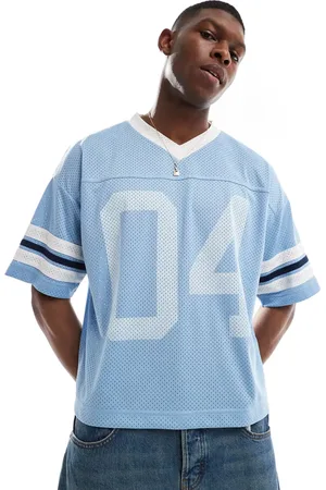 Hollister Camiseta corta multicolor holgada con estampado deportivo de estilo fútbol americano universitario de