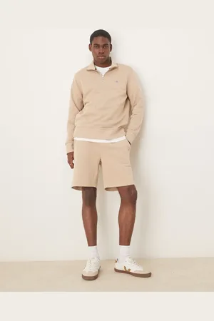 GANT Pantalones cortos con logo de escudo de tejido de sudadera de (parte de un conjunto)-Neutro