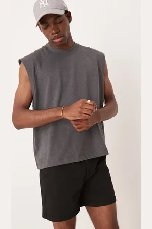 ASOS Pantalones muy cortos chinos negros entallados de