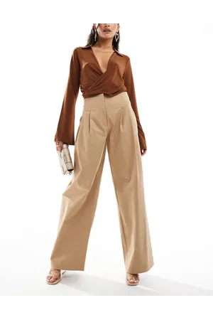 River Island Pantalones de pernera ancha de - neutro