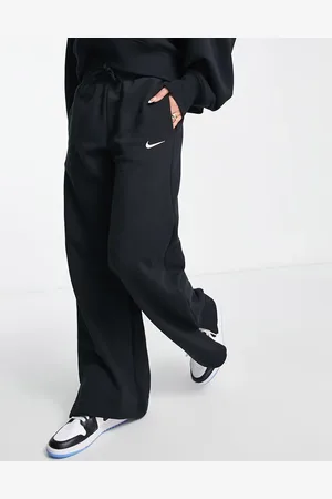 Nike Joggers negros de talle alto y pernera ancha Phoenix Fleece de