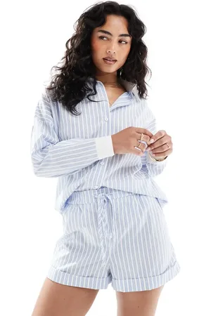 ASOS Pantalones cortos a con cintura elástica de (parte de un conjunto)-Azul