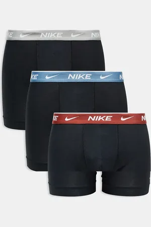 Nike Pack de 3 calzoncillos bóxer negros elásticos con cinturillas en contraste de algodón Everyday Cotton Stretch de