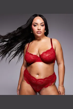 ASOS Tanga de encaje Lola de ASOS DESIGN Curve