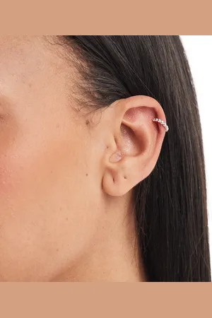 Kingsley Ryan Ear cuff con diseño de esferas de plata de ley de