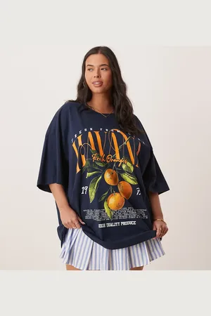 ASOS Camiseta extragrande con estampado gráfico naranja "Havana" de ASOS DESIGN Curve