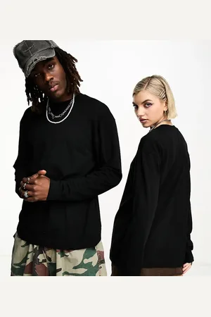 COLLUSION Camiseta de manga larga negra unisex de