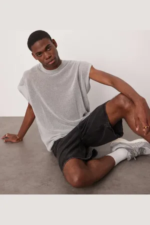 ASOS Camiseta extragrande sin mangas con sisas caídas de punto de -Neutro