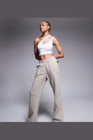 Kaiia Joggers color de pernera ancha de Tall-Beis neutro
