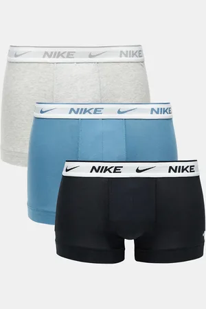 Nike Pack de 3 calzoncillos de color azul, negro y gris con cinturillas blancas Everyday Cotton Stretch de -Multicolor
