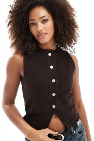 ASOS Chaleco vaquero chocolate de