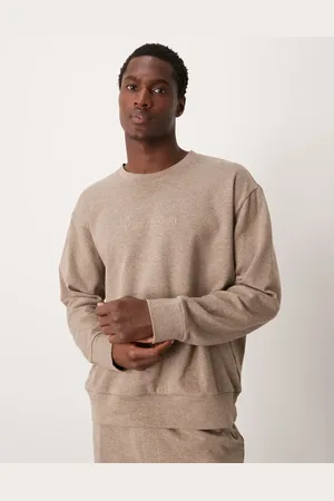 Calvin Klein Sudadera de estar por casa jaspeado Modern Cotton de - neutro
