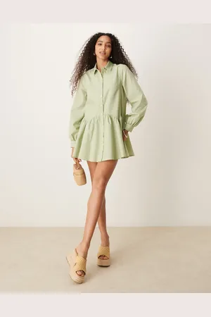 ASOS Vestido camisero con puños anchos y bolsillos extragrandes de