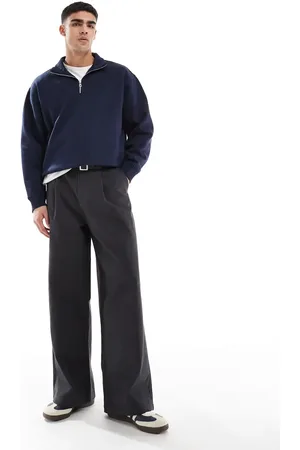 ASOS Pantalones muy holgados con pinzas y cinturón de