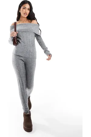 In The Style Leggings grises de punto de (parte de un conjunto)