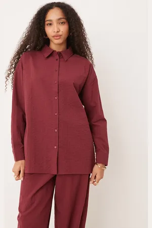 ASOS Camisa a rayas de sirsaca de (parte de un conjunto)-Rojo