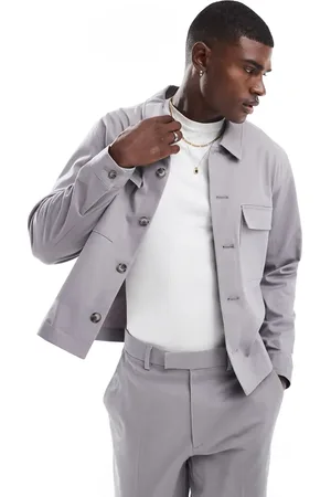 ASOS Chaqueta de vestir estilo camisa con cuello de solapas de (parte de un conjunto)