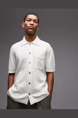 ARKET Camisa de manga corta de punto texturizado de bouclé de