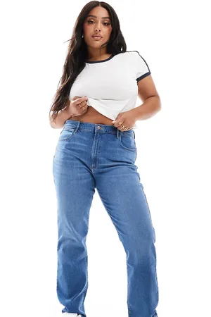 Wrangler Vaqueros azul medio de pernera recta de