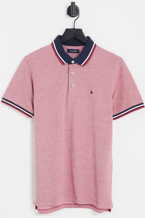 JACK & JONES Polo rojo con ribetes de punto de Essentials