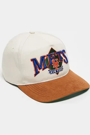 47 Brand Gorra estructurada con visera en contraste de ante y diseño de los NY Mets de