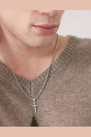 FADED FUTURE Collar de cadena con colgante de cruz de