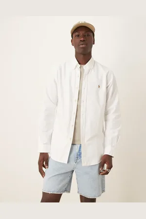Ralph Lauren Camisa Oxford blanca de corte custom de