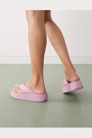 Crocs Chanclas rosa hortensia con plataforma Getaway de