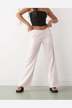 COLLUSION Pantalones cargo rosas de talle bajo y estilo años 2000 de