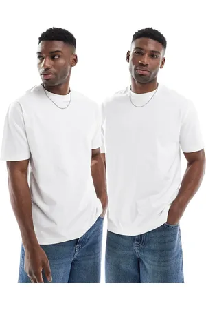 ASOS Pack de 2 camisetas blancas básicas holgadas de