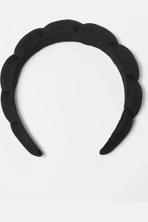 KITSCH Pack de 1 diadema negra abullonada de