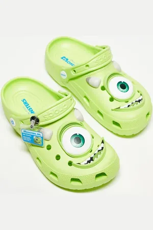 Crocs Zuecos multicolores con diseño de Mike de "Monsters Inc" de